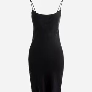 J. Crew Black Slip Mini Dress